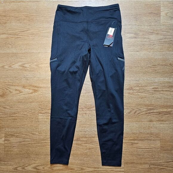 New Balance Impact Run Heat Tights Women's 2XL XXL Black Silver 3M Fleece Lined - Picture 7 of 16